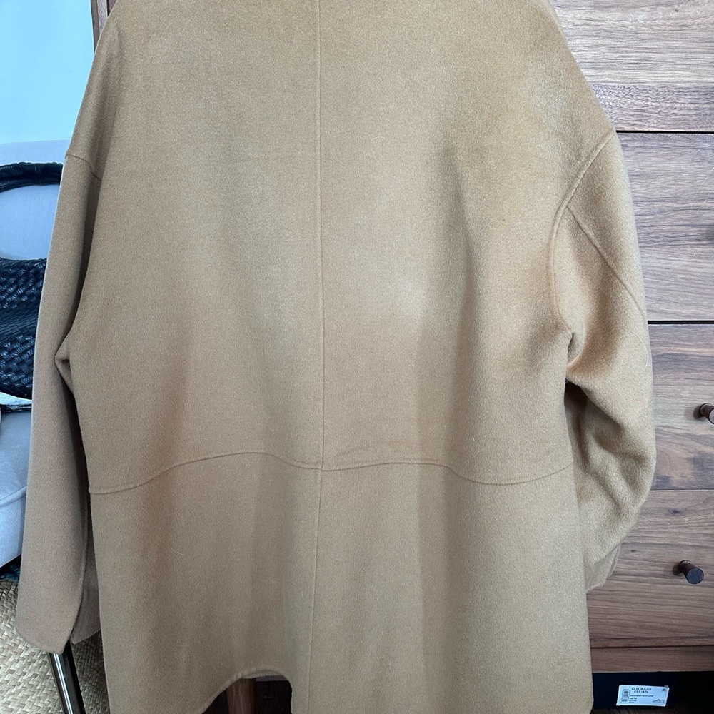 Toteme Double Breasted Wool Peacoat 32 in Camel - Picture 8 of 9